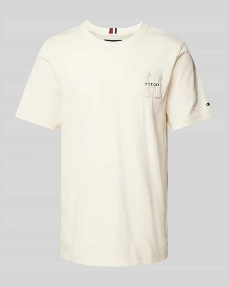 Tommy Hilfiger T-Shirt mit Label-Patch Beige