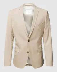 S.Oliver Slim Fit 2-Knopf-Sakko mit Viskose-Anteil Beige