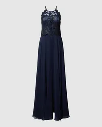 Vera Mont Abendkleid mit Spitzenbesatz Marine