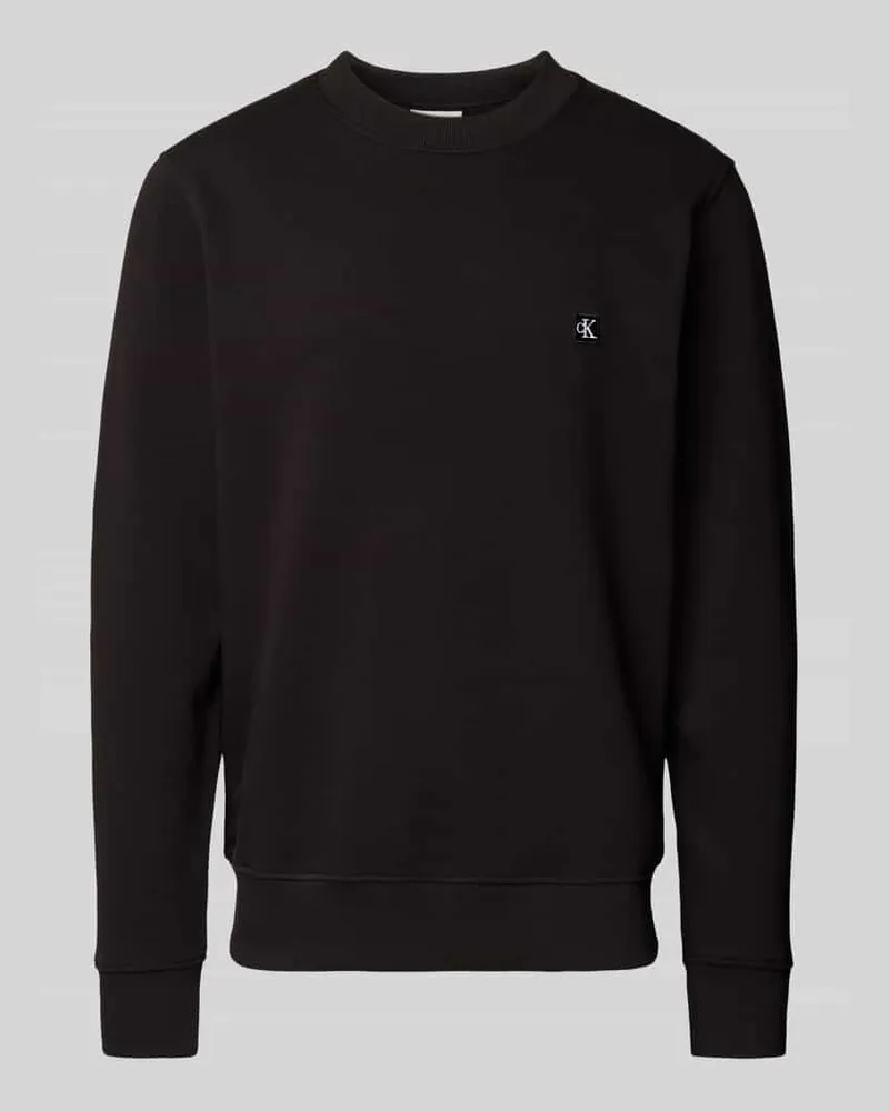 Calvin Klein Sweatshirt mit Label-Patch Black