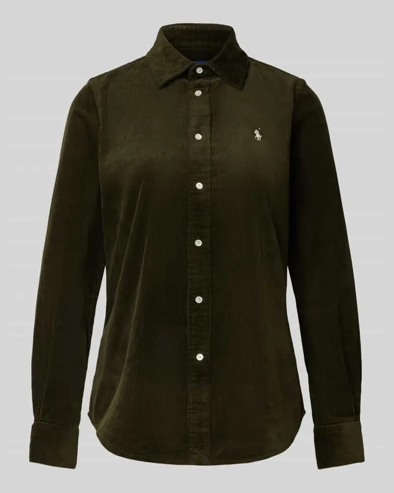 Ralph Lauren Hemdbluse mit Label-Stitching Oliv