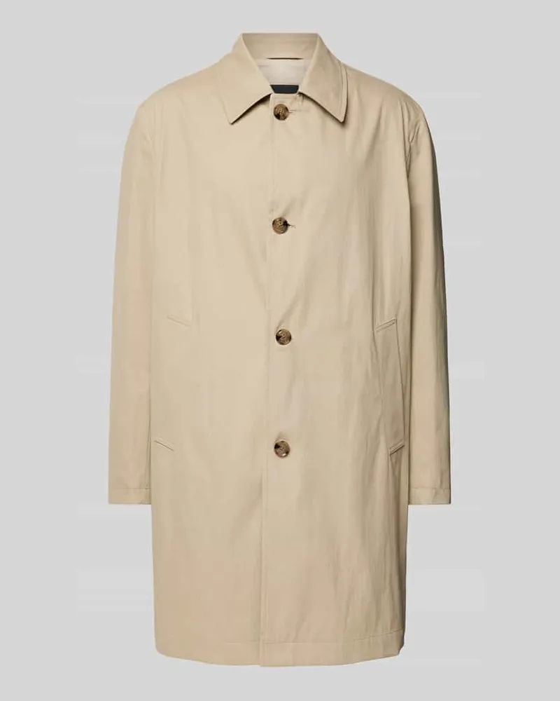 HUGO BOSS Mantel mit Leistentaschen Modell 'Clark Beige