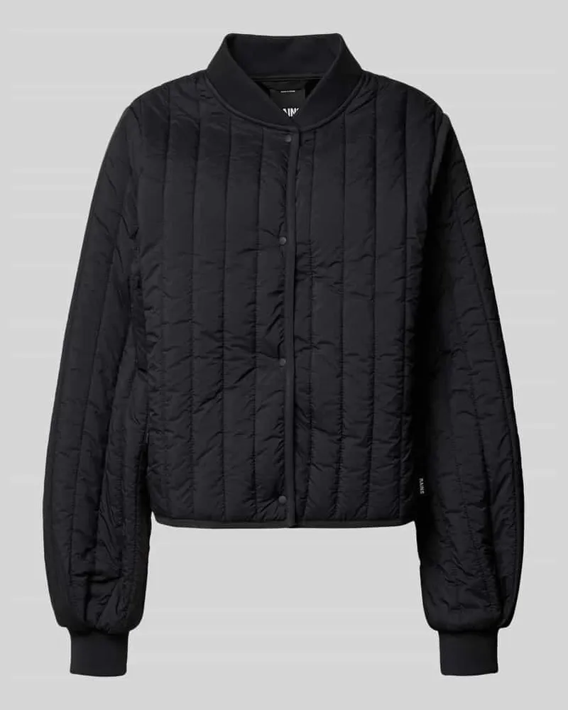RAINS Steppjacke mit Knopfverschluss Modell 'Banja Liner Black