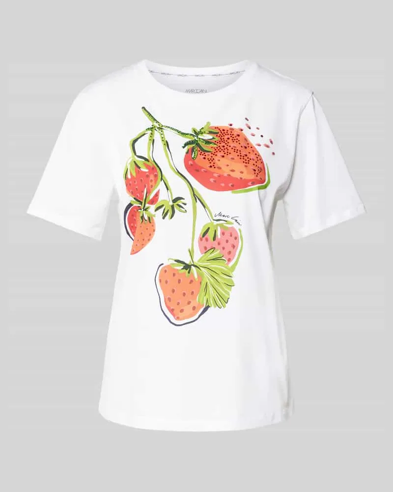 Marc Cain T-Shirt mit Rundhalsausschnitt Weiss