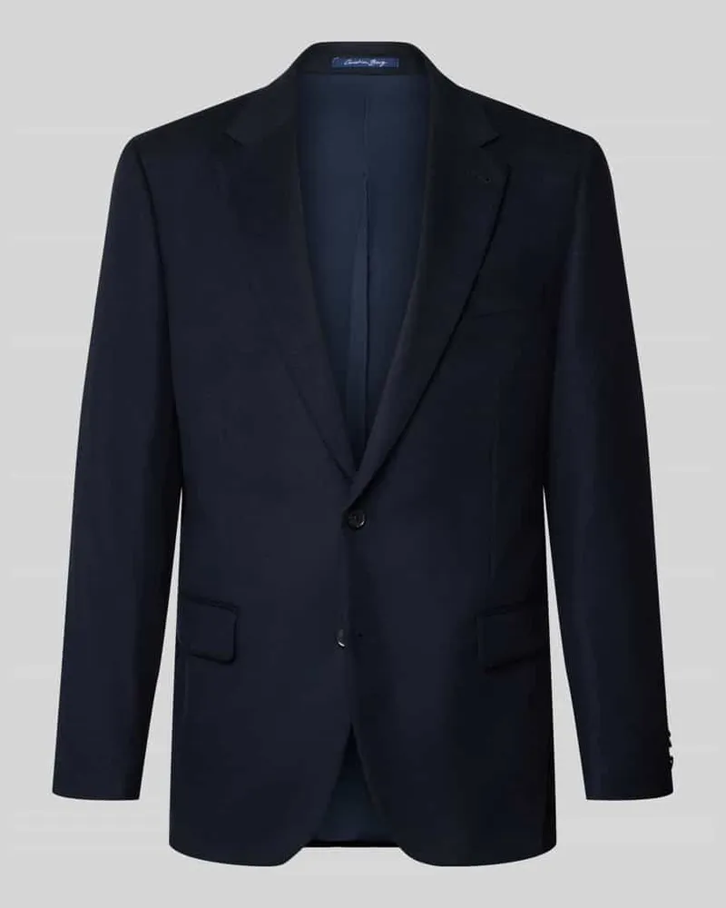 Christian Berg Slim Fit 2-Knopf-Sakko mit Pattentaschen Dunkelblau