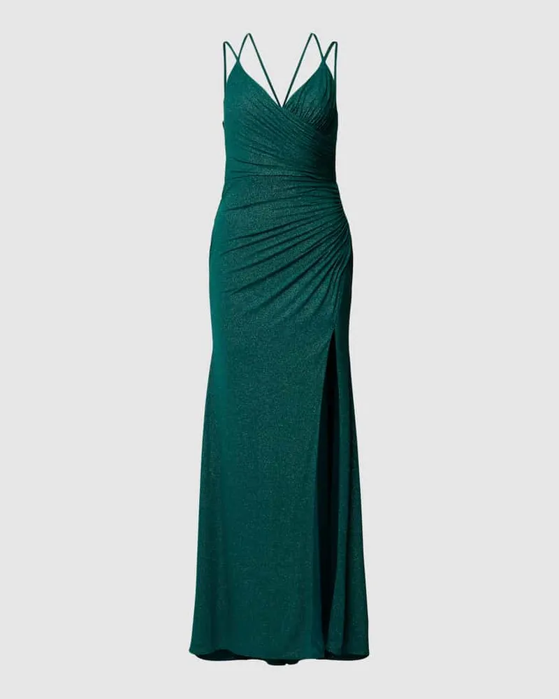 Mascara Abendkleid in Wickel-Optik Dunkelgruen