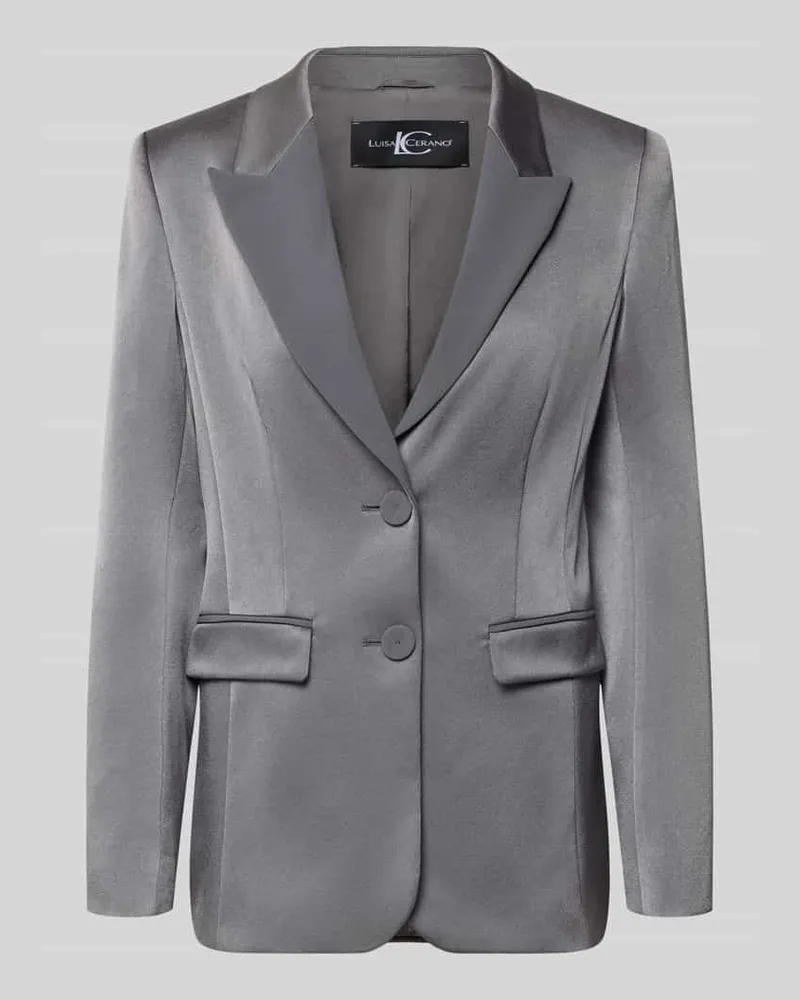Luisa Cerano Regular Fit Blazer mit Pattentaschen Silber