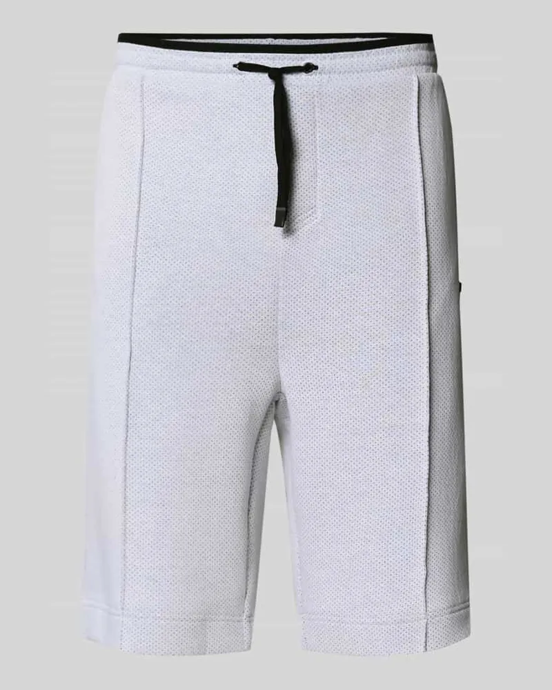 HUGO BOSS Regular Fit Sportshorts mit Baumwolle Weiss
