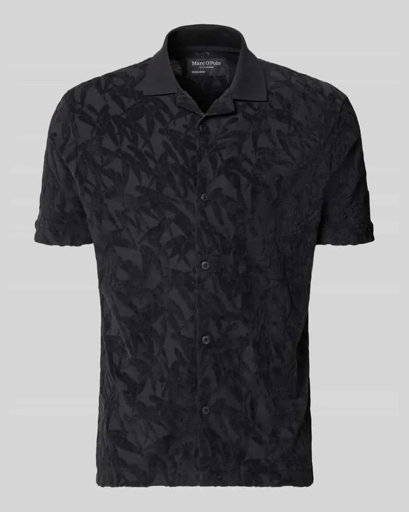 Marc O'Polo Regular Fit Freizeithemd aus reiner Baumwolle Black