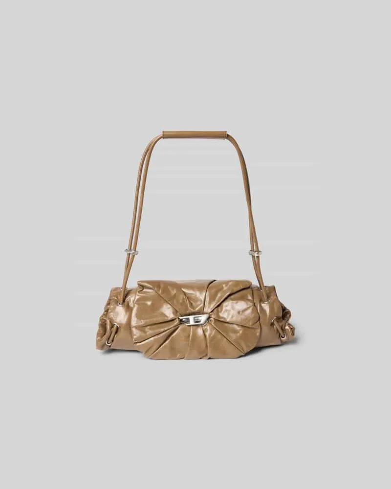 Diesel Shoulder Bag mit Logo-Applikation Mud