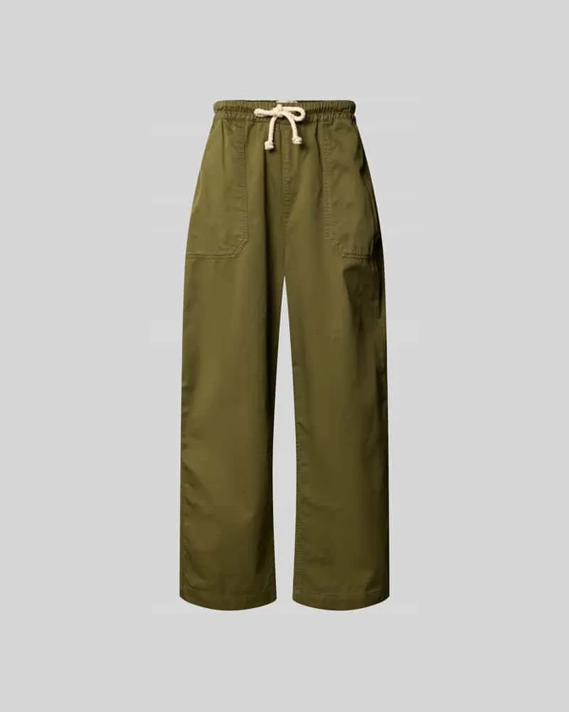 Officine Generale Balloon Fit Stoffhose aus Baumwolle Oliv