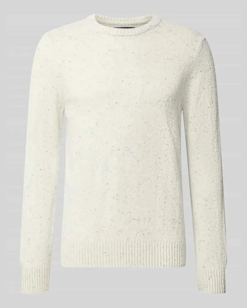 Marc O'Polo Pullover mit Tweed-Struktur Offwhite