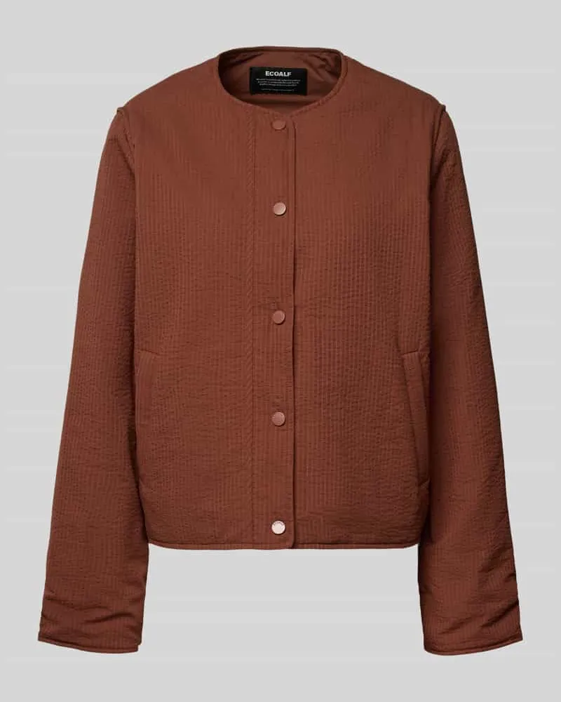 ECOALF Jacke mit Rundhalsausschnitt Modell 'GABI Dunkelbraun