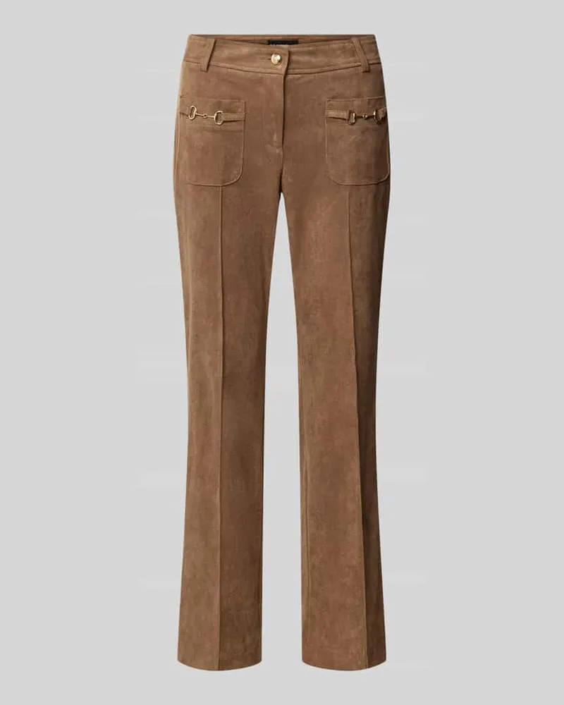 Cambio Hose in Leder-Optik Modell 'FARAH PATACHED POCKET Camel