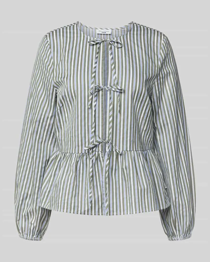 Marc O'Polo Regular Fit Bluse aus reiner Baumwolle Khaki