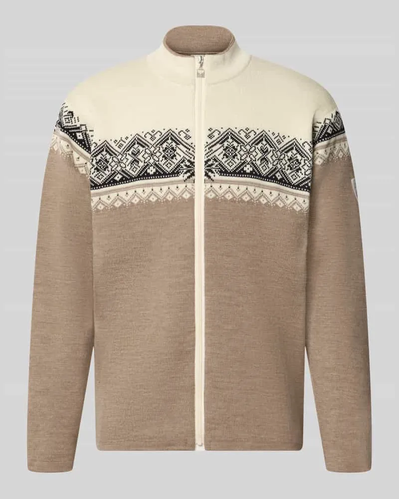 Dale of Norway Regular Fit Jacke aus reiner Wolle Modell 'Moritz Hellbraun