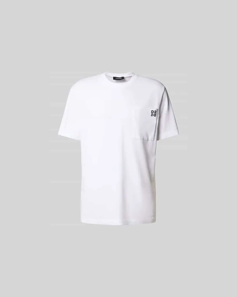 Dsquared2 Regular Fit T-Shirt mit Brusttasche Weiss