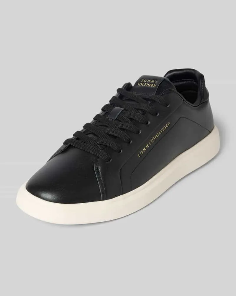 Tommy Hilfiger Low Top Sneaker aus echtem Leder Black