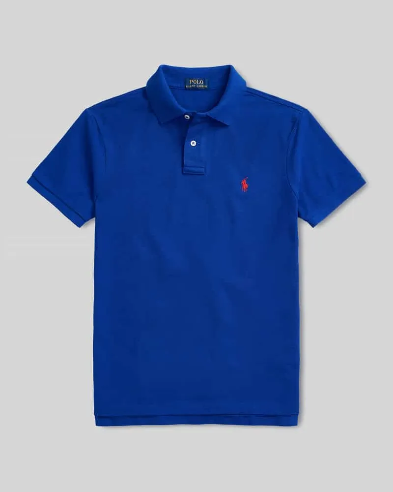 Ralph Lauren Slim Fit Poloshirt aus reiner Baumwolle Royal