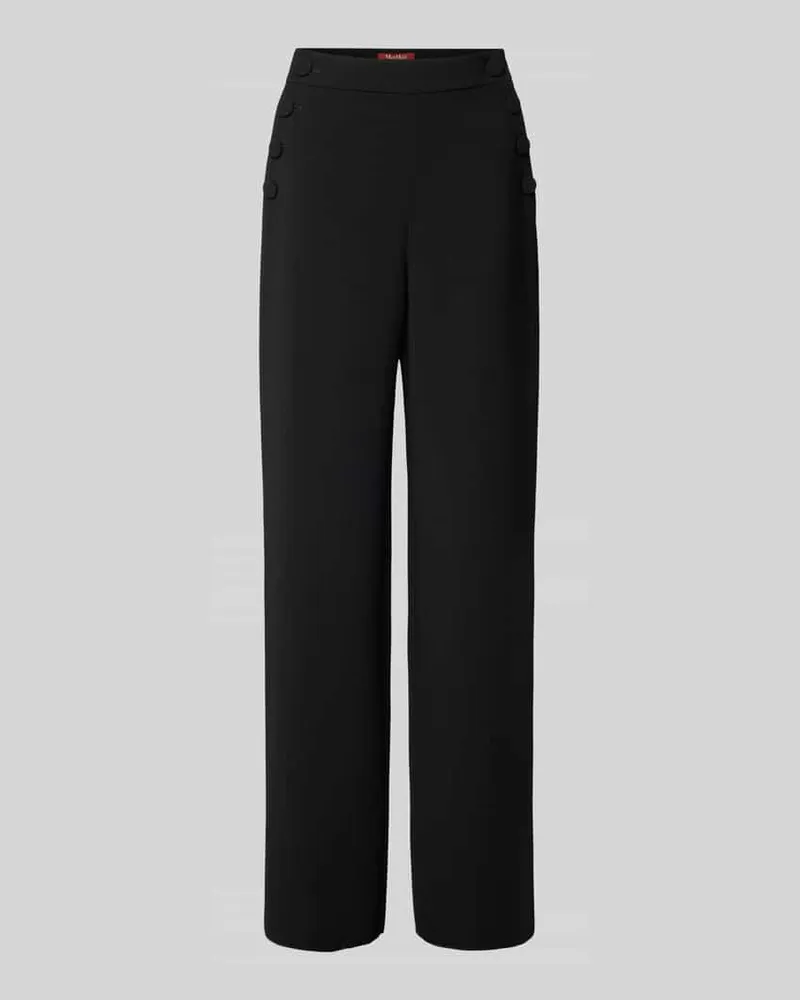 Max Mara Stoffhose mit Knopfverschluss Modell 'RINA Black