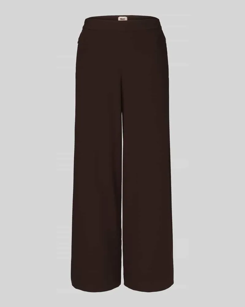 MAC Jeans Weite Hose mit elastischem Bund Modell 'Coralie Dunkelbraun