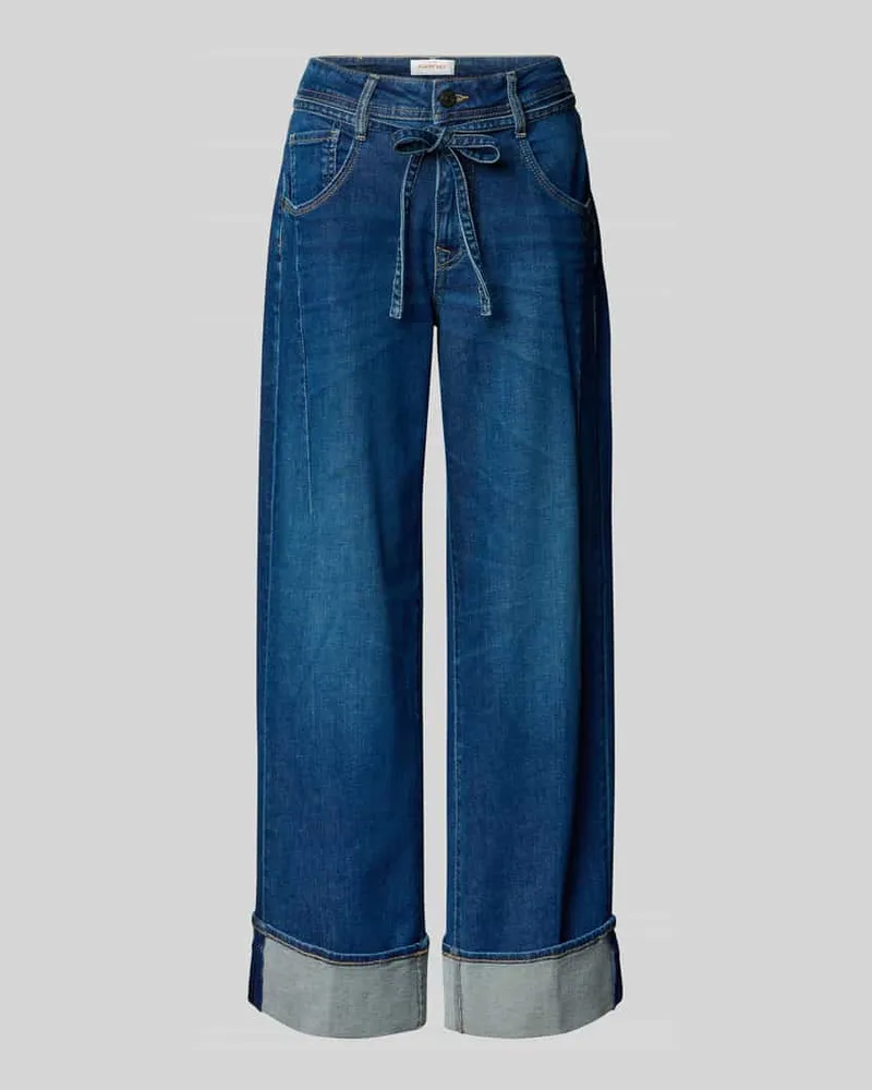 Gang Loose Fit Jeans mit Bindegürtel Modell 'CLAIRE Dunkelblau
