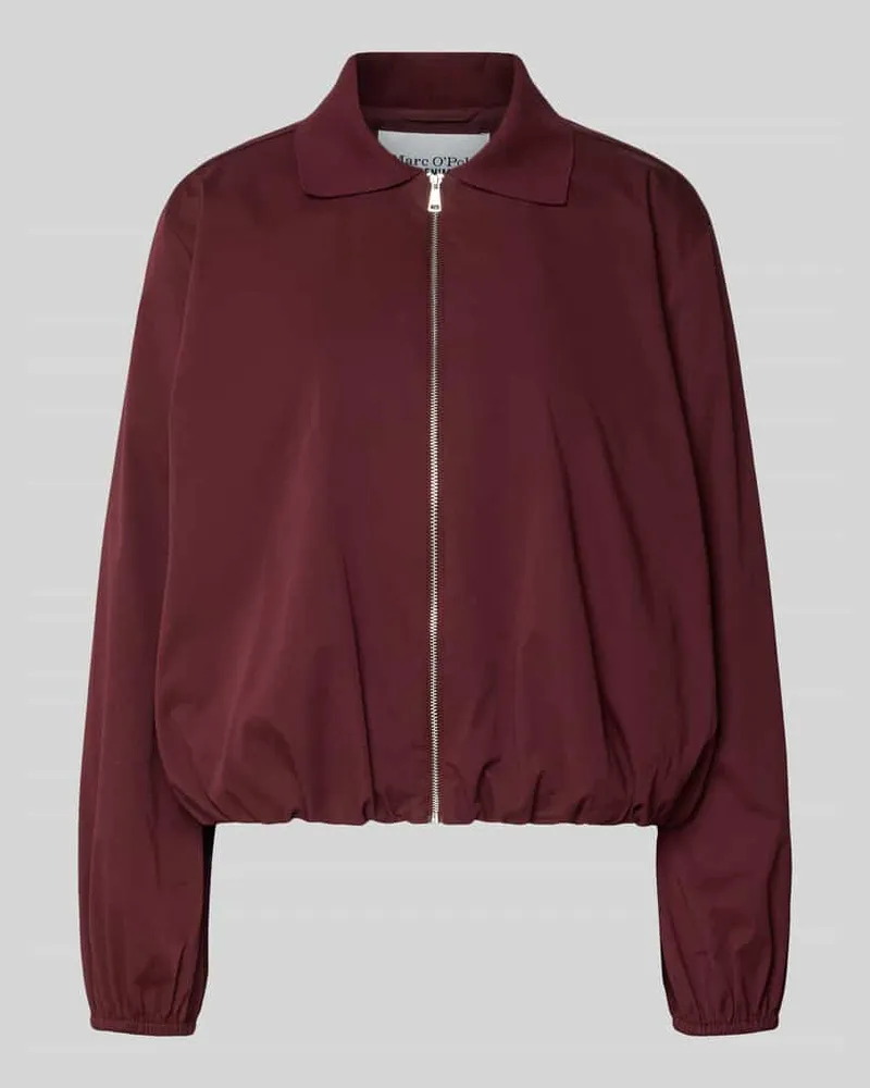 Marc O'Polo Boxy Fit Blouson aus Baumwoll-Mix Bordeaux