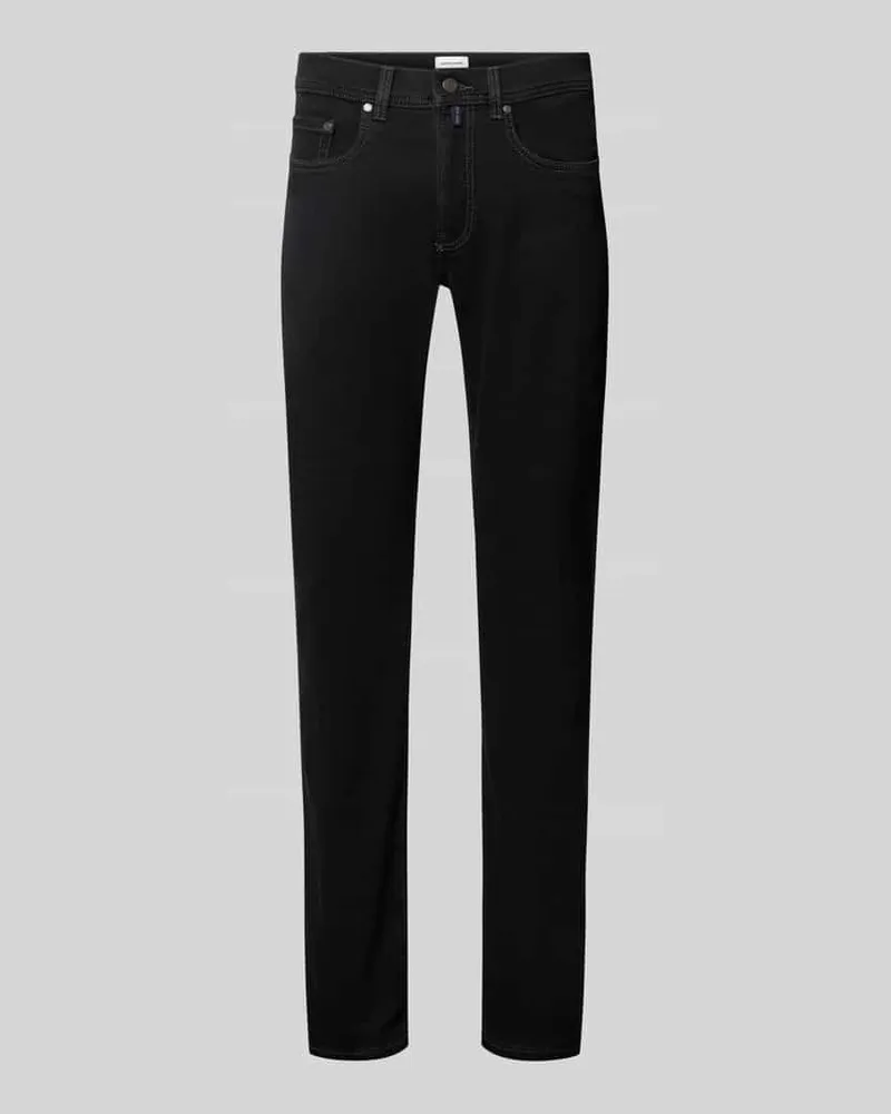 Pierre Cardin Regular Fit Jeans mit Label-Detail Modell 'Lyon Black