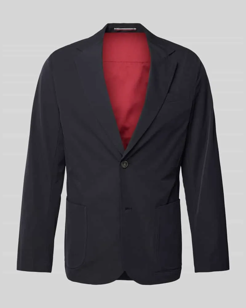 Tommy Hilfiger Regular Fit Anzugsakko aus strukturiertem Material Marine