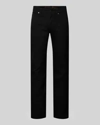 Christian Berg Straight Fit Jeans mit Kontrastnähten aus Bio-Baumwoll-Mix Black