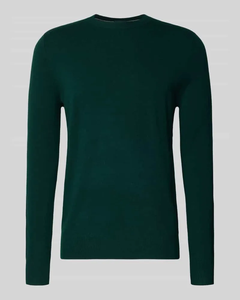 Christian Berg Strickpullover aus Wolle-Kaschmir-Mix Dunkelgruen