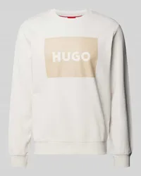 HUGO BOSS Sweatshirt mit Label-Print Modell 'DURAGOL Offwhite