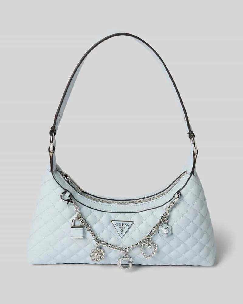 Guess Handtasche mit Steppnähten Modell 'EVERLEE Hellblau