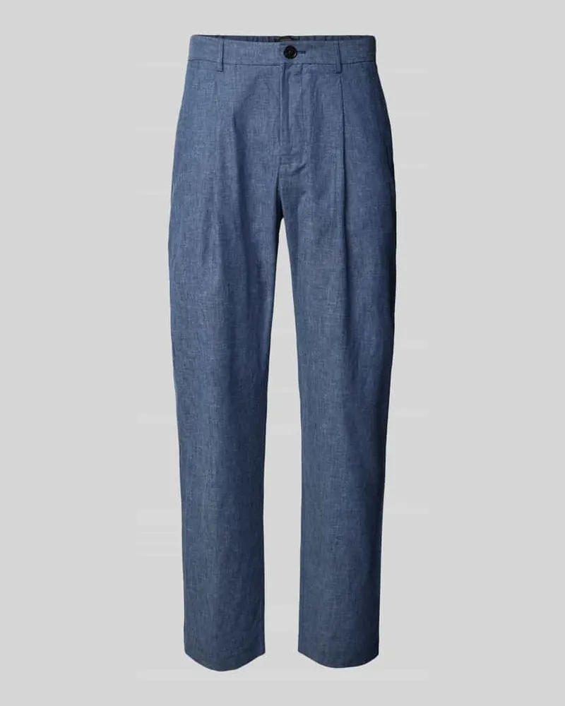 Matinique Regular Fit Chino aus Leinen-Baumwoll-Mix Modell 'hart Blau
