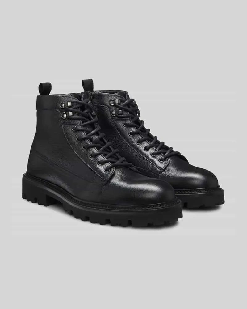 HUGO BOSS Boots aus echtem Rindsleder Modell 'JULYO Black