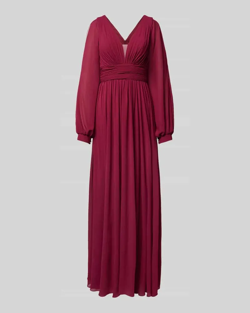 Mascara Abendkleid mit V-Ausschnitt Hellrot
