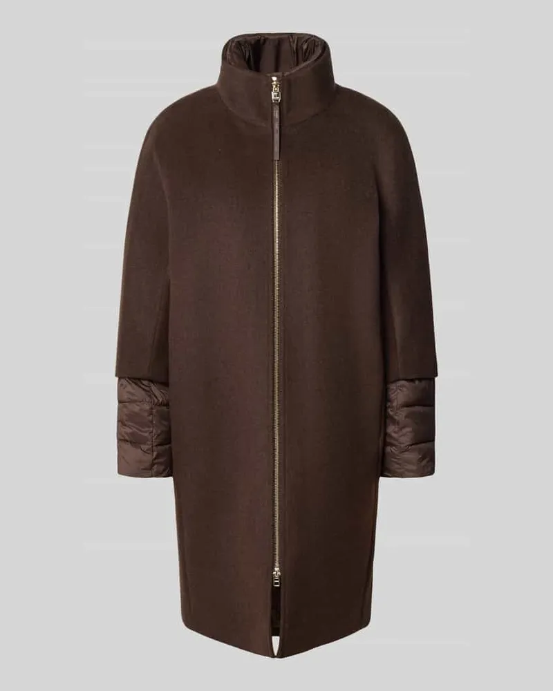 JOOP! Regular Fit Steppmantel aus Woll-Mix Modell 'Carmila Schoko