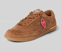 Sneaker aus Leder mit Zierperlen Modell 'NOLAN LACE UP