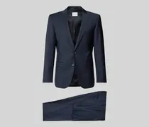 Slim Fit Anzug aus Woll-Mix in unifarbenem Design