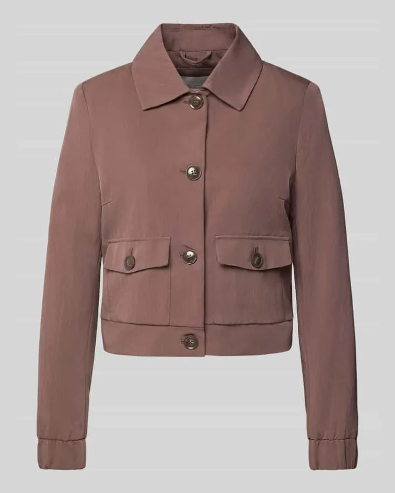 Christian Berg Blazer mit Pattentaschen und Knopfleiste Mittelbraun