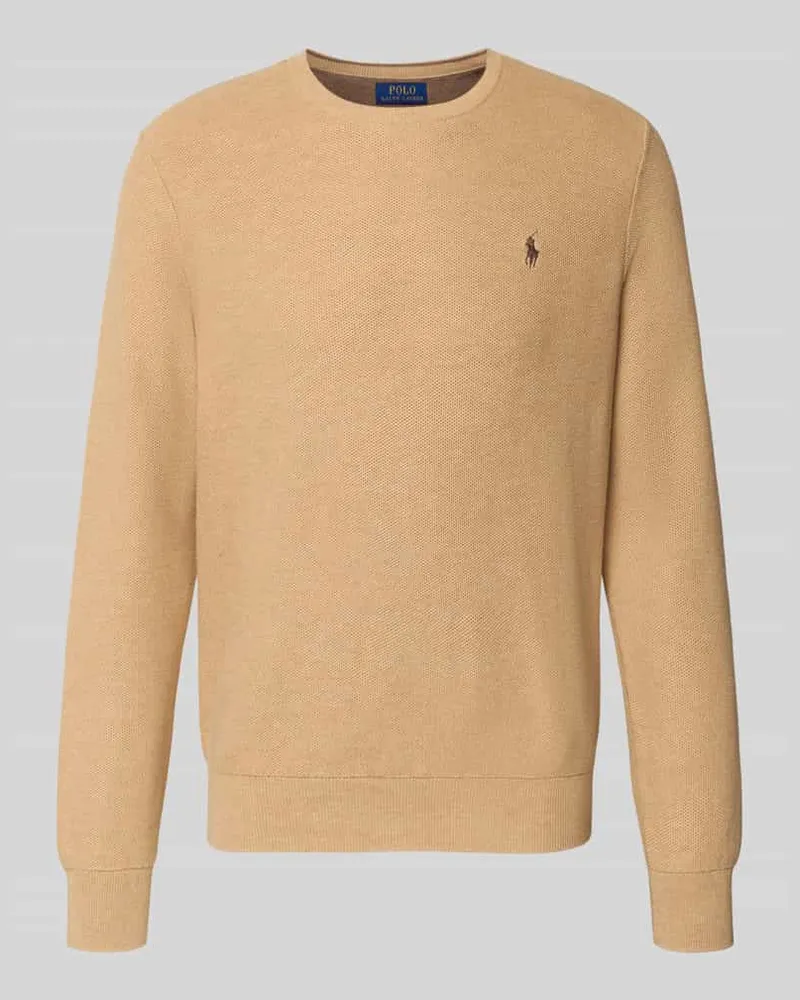 Ralph Lauren Strickpullover mit Label-Stitching Camel