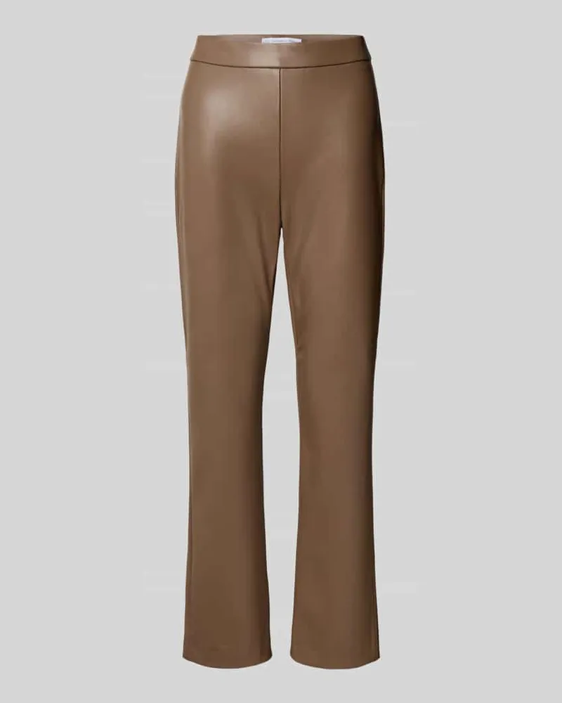 RAFFAELLO ROSSI  Flared Bootcut Hose in Leder-Optik Modell 'MACY Beige