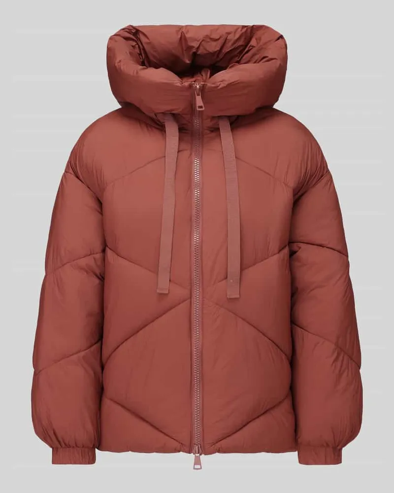 JAKE*S Pufferjacke mit großer Kapuze Modell 'J106 Rostrot