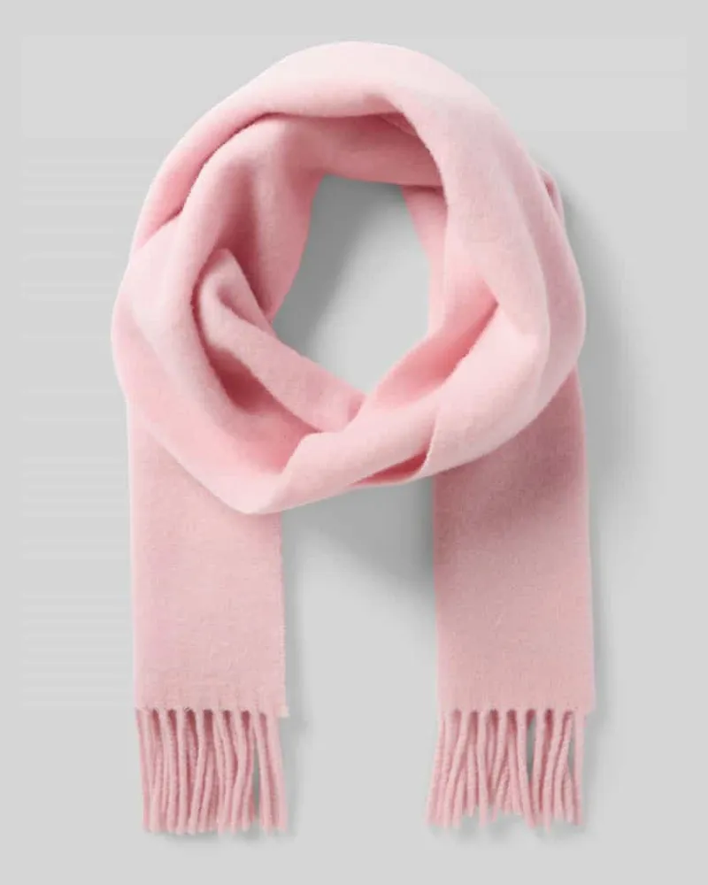 Ralph Lauren Schal mit Ausfransungen Hellrosa