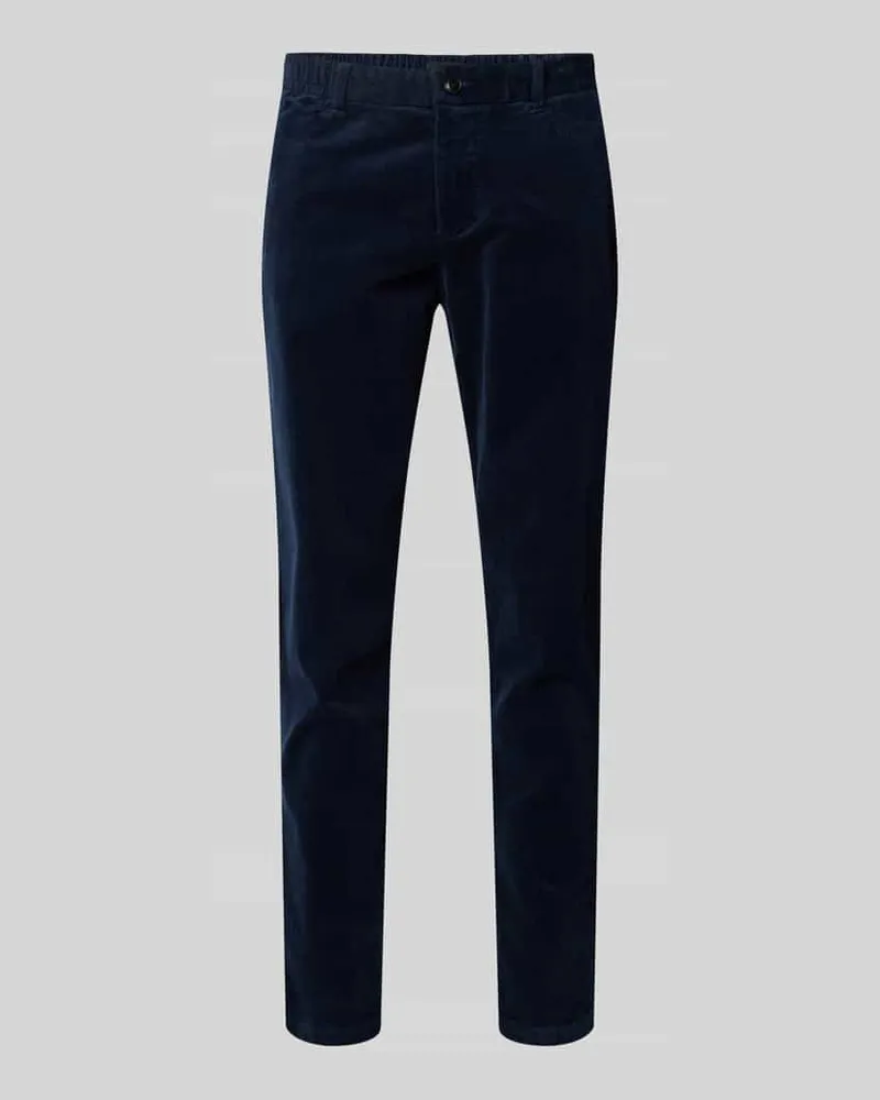 GABBA Regular Fit Cordhose mit Knopfverschluss Modell 'MONZA Marine