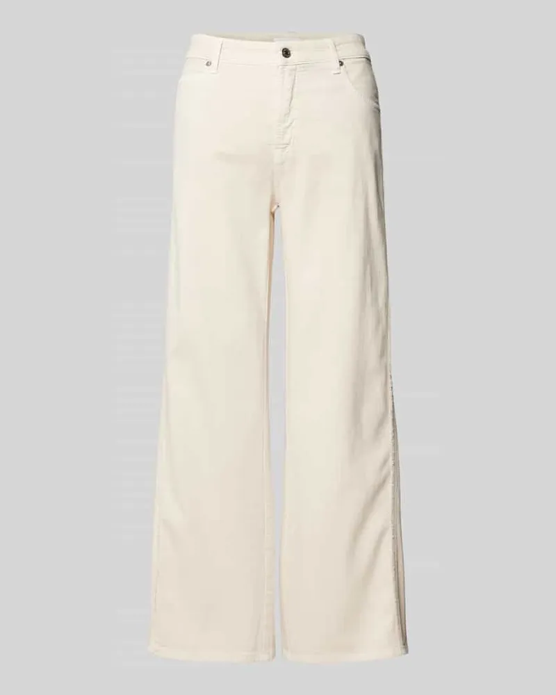 Cambio Wide Leg Jeans im 5-Pocket-Design Modell 'PALAZZO PATCH Sand