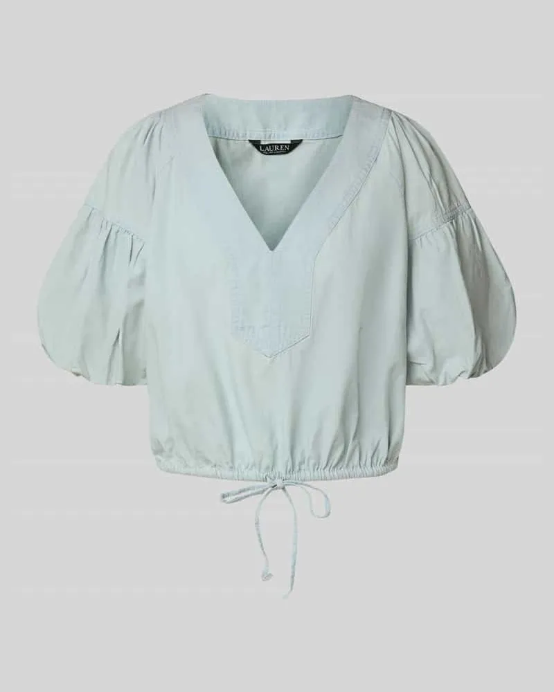 Ralph Lauren Blusenshirt mit V-Ausschnitt Hellgruen