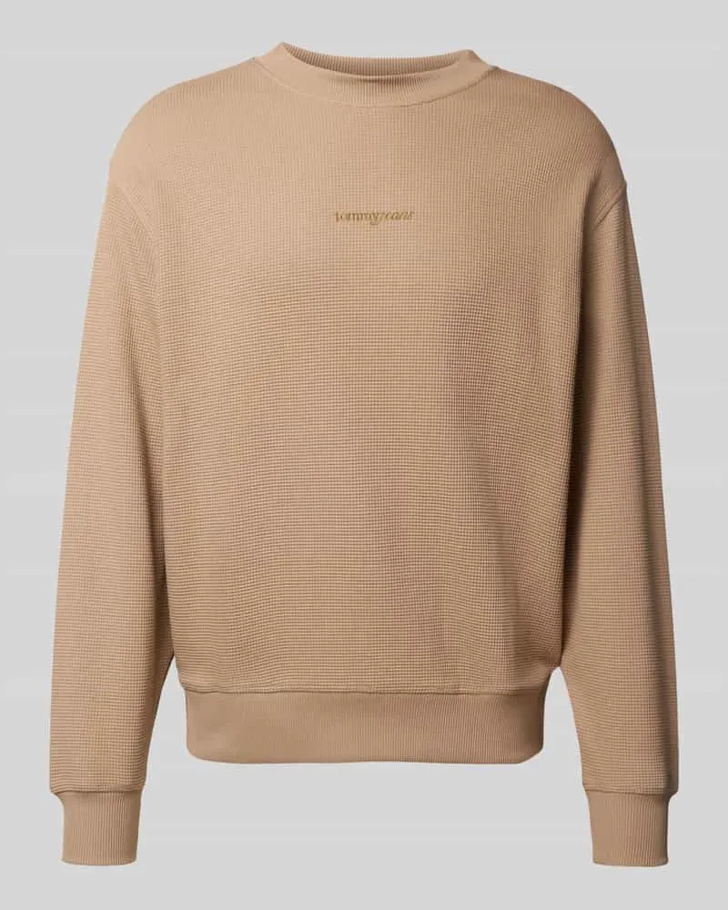 Tommy Hilfiger Regular Fit Sweatshirt aus reiner Baumwolle Beige