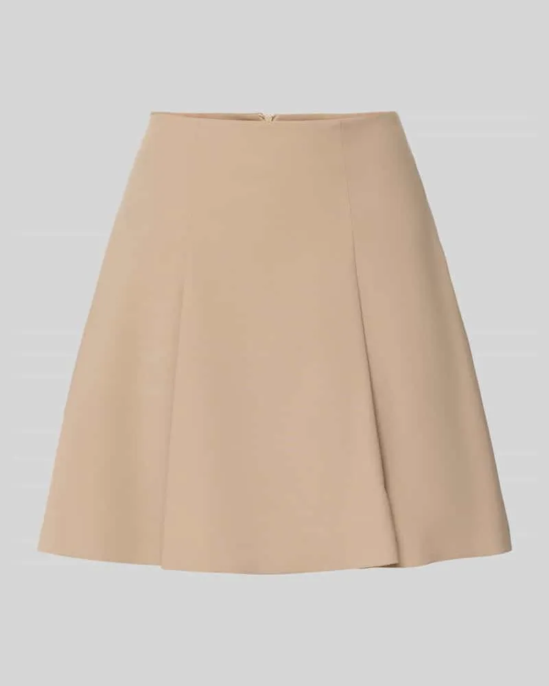 HUGO BOSS Ausgestellter Mini-Rock mit Viskose-Anteil Modell 'RILANDI Beige