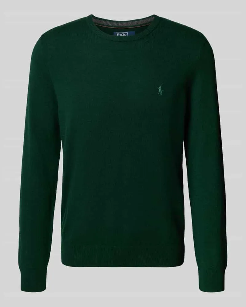Ralph Lauren Strickpullover mit gerippten Abschlüssen Dunkelgruen